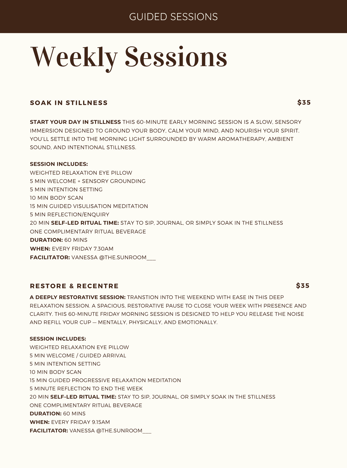 Book your Session