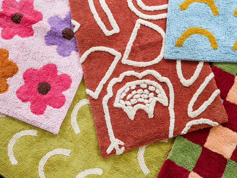 Candy Flowerbed Bath Mat