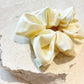 Lustre & Sage Silk Scrunchie in Cream