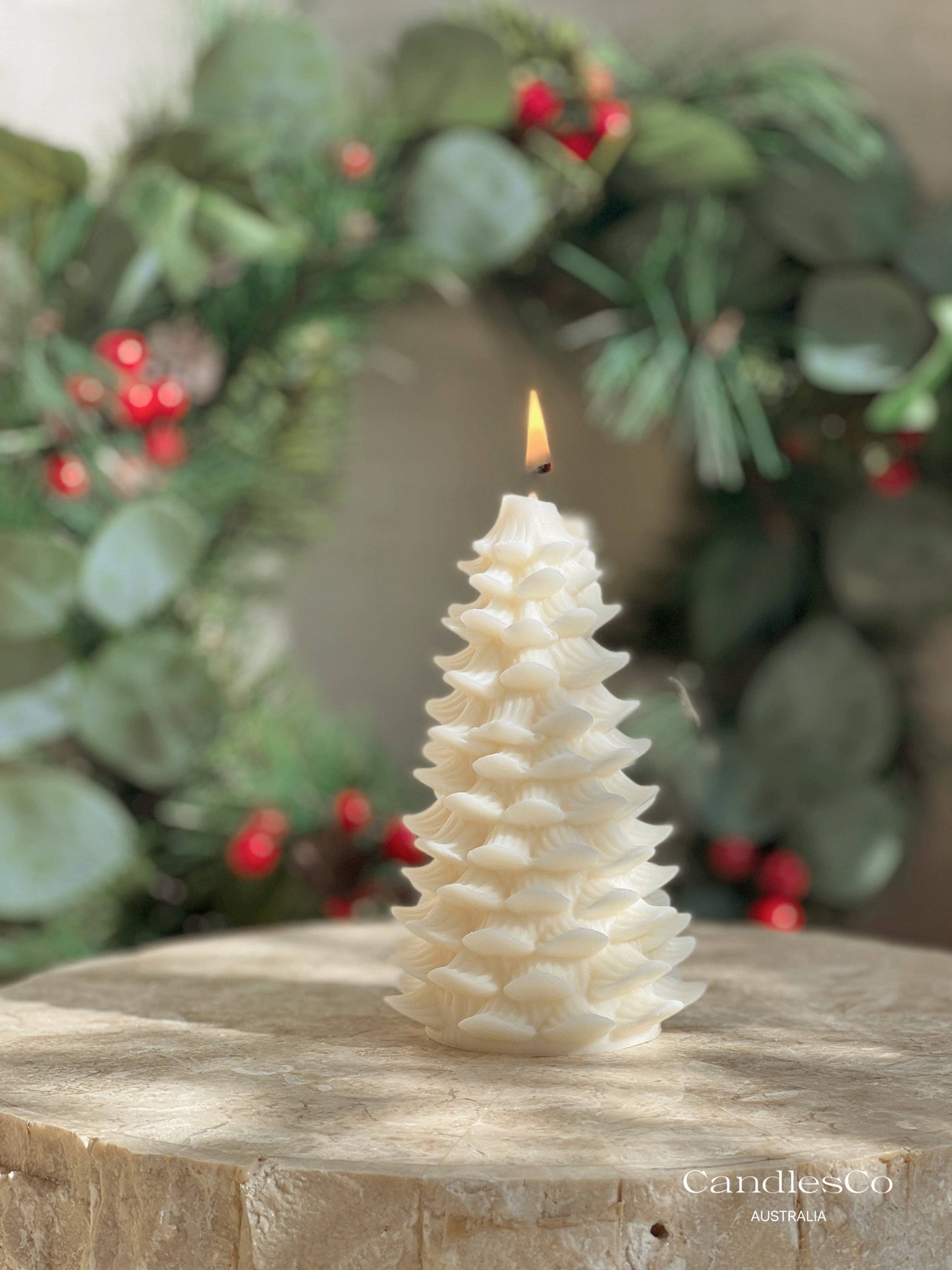 Hand-Poured Soy Wax Christmas tree