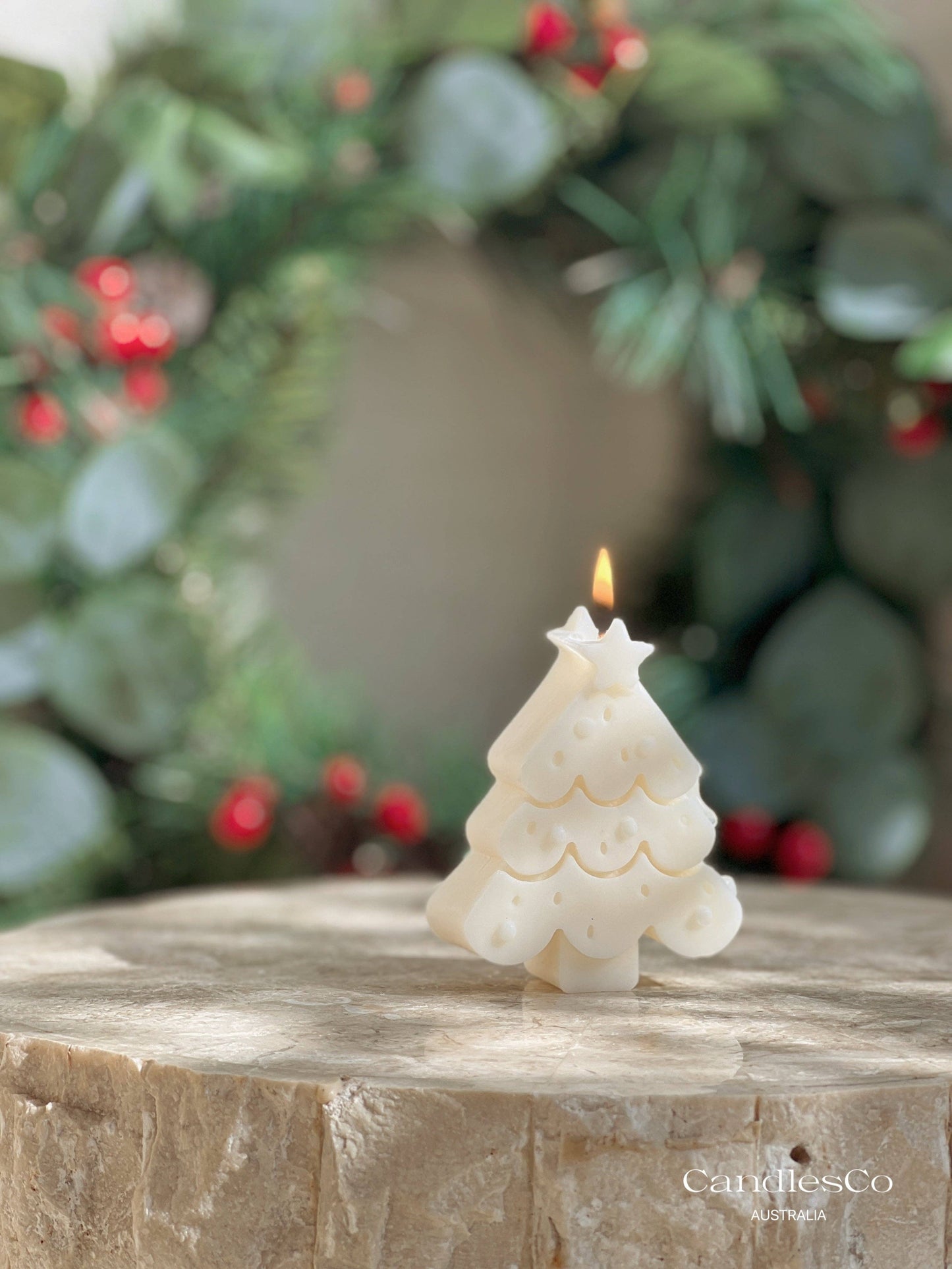 Hand-Poured Soy Wax Christmas tree