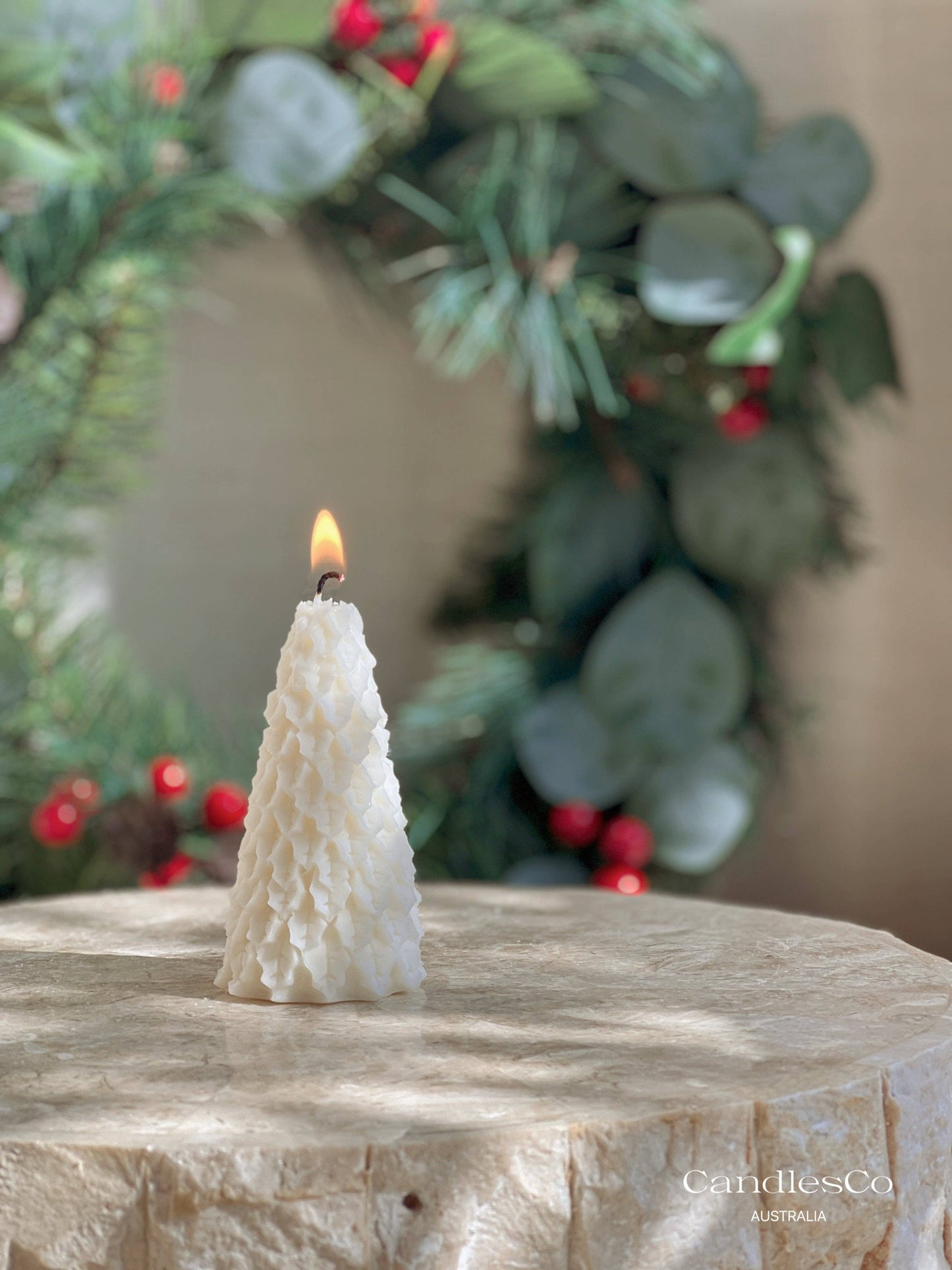 Hand-Poured Soy Wax Christmas tree