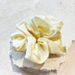 Lustre & Sage Silk Scrunchie in Cream