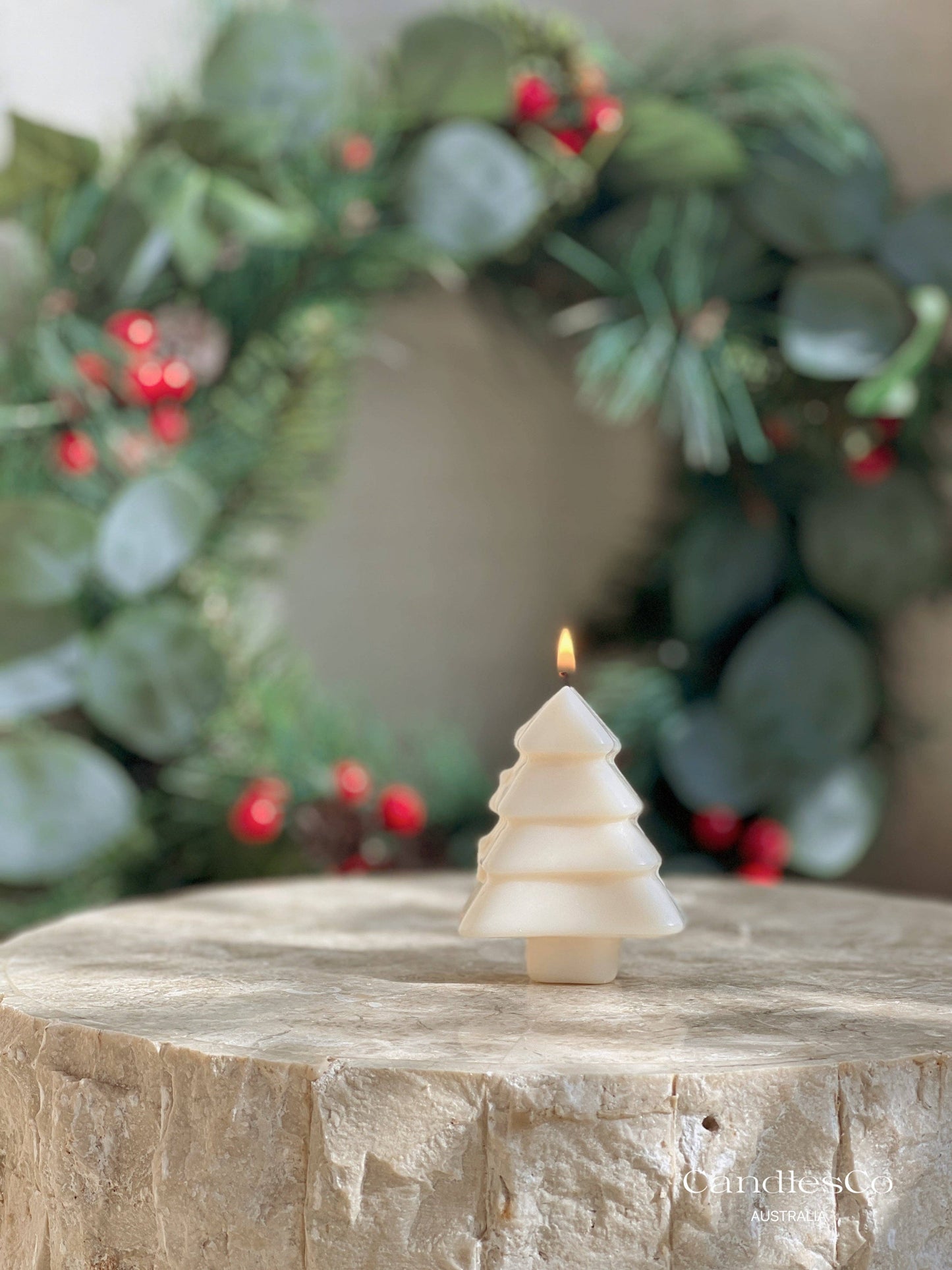 Hand-Poured Soy Wax Christmas tree