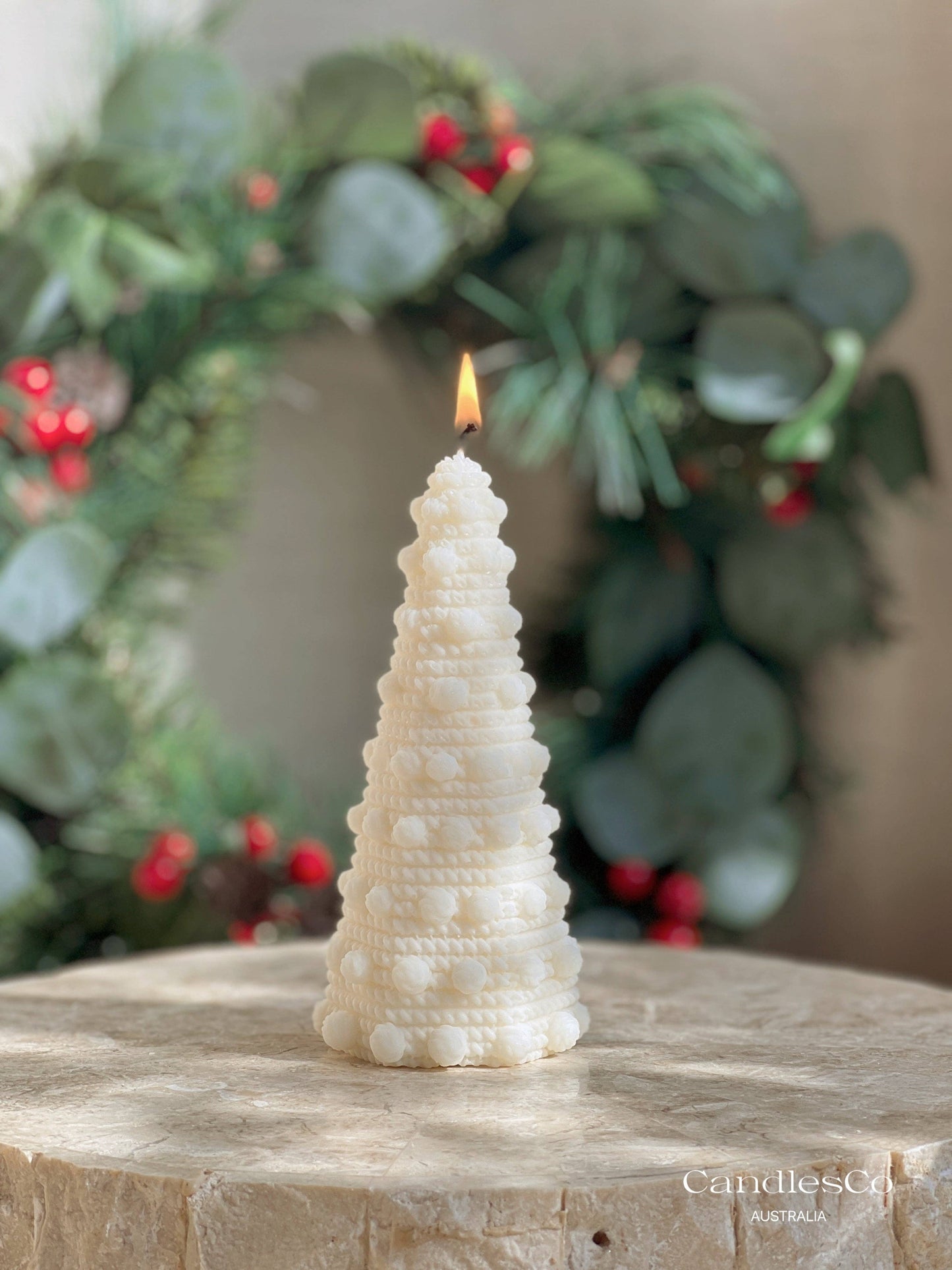 Hand-Poured Soy Wax Christmas tree