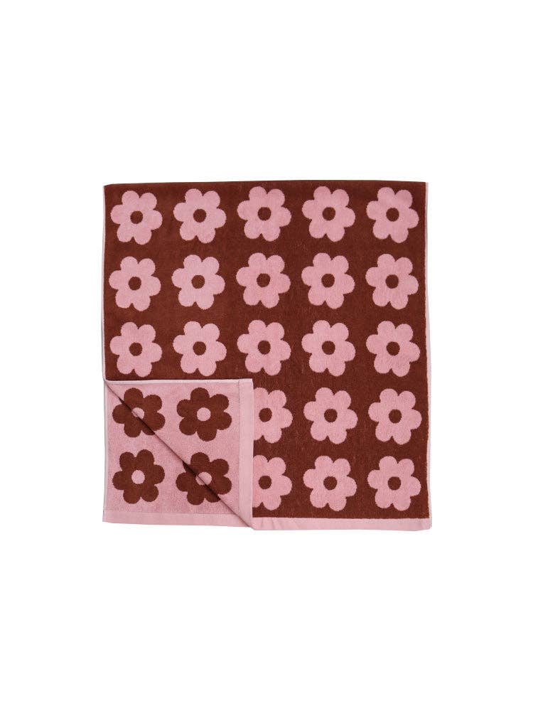 Winter Flowerbed Bath Towel