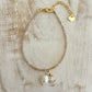 LUNA SHINE BRACELET [PEACH MOONSTONE]